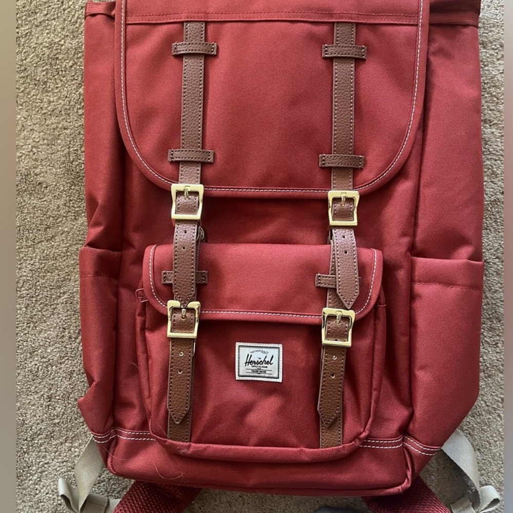 Herschel Supply Company Red Ochre + White Stitching - Little America Backpack